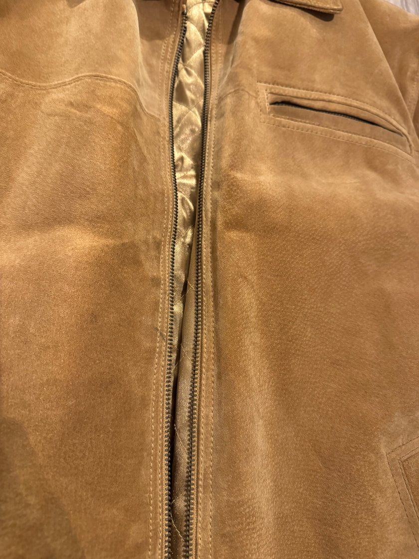 Beige Suede Oversized Jacket