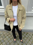Light Beige Suede Bomberjacket