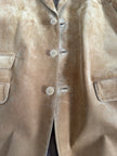 Golden Beige Oversized Suede Blazer