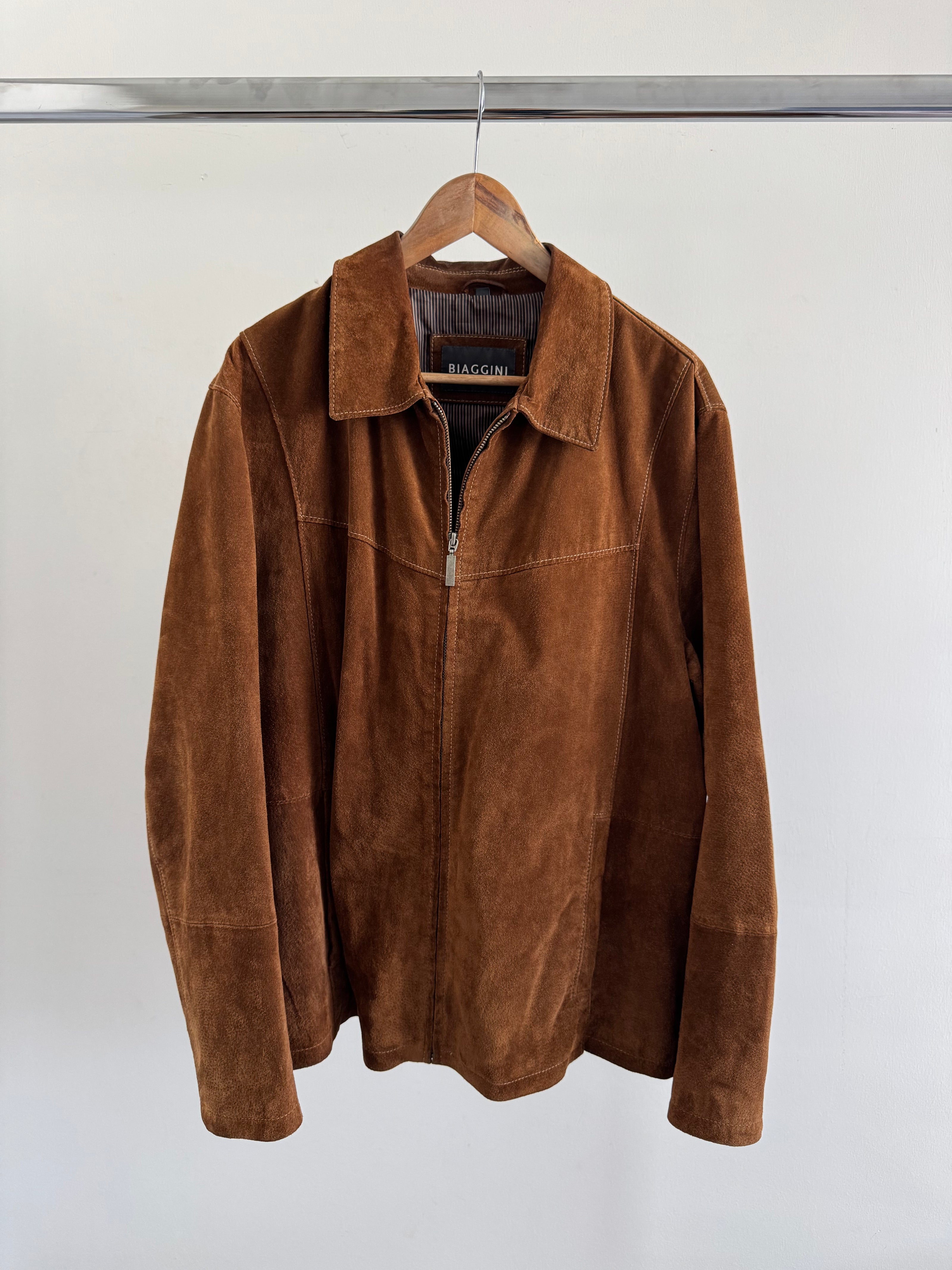Vintage suede leather jacket by Biaggini