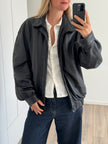 90s Leather Bomber Jacket