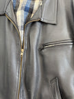 Super Oversized Black Leather Vintage Jacket