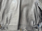 Super Oversized Black Leather Vintage Jacket