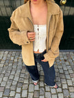 Vintage Super Oversized Beige Suede Jacket
