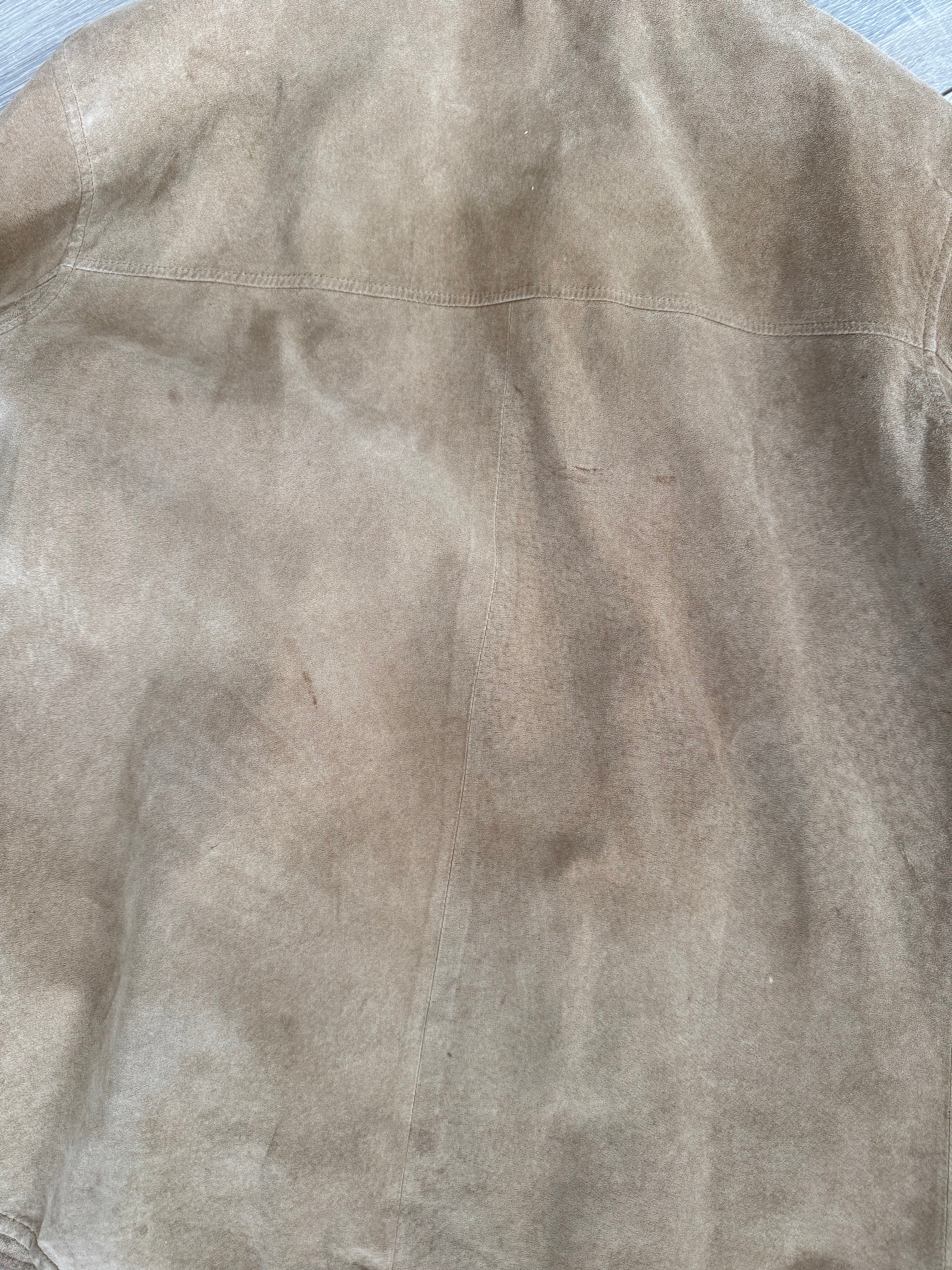 Vintage Super Oversized Beige Suede Jacket