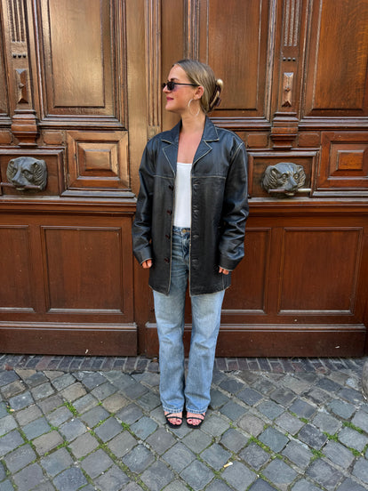 Gipsy Black Distressed Leather Jacket