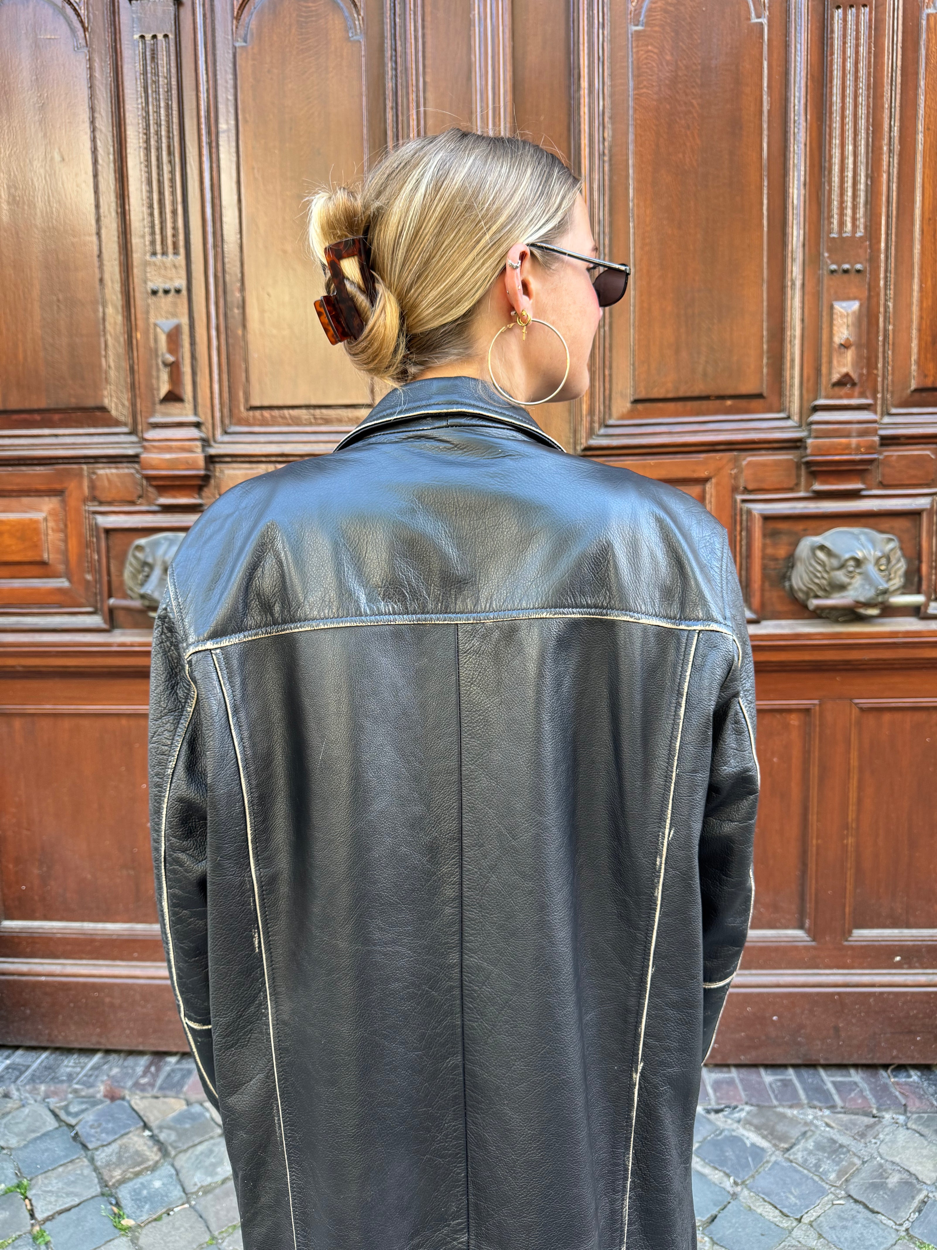 Gipsy Black Distressed Leather Jacket