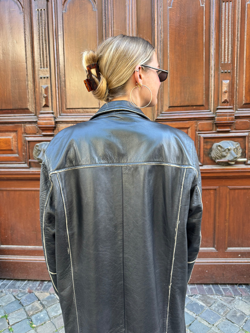 Gipsy Black Distressed Leather Jacket
