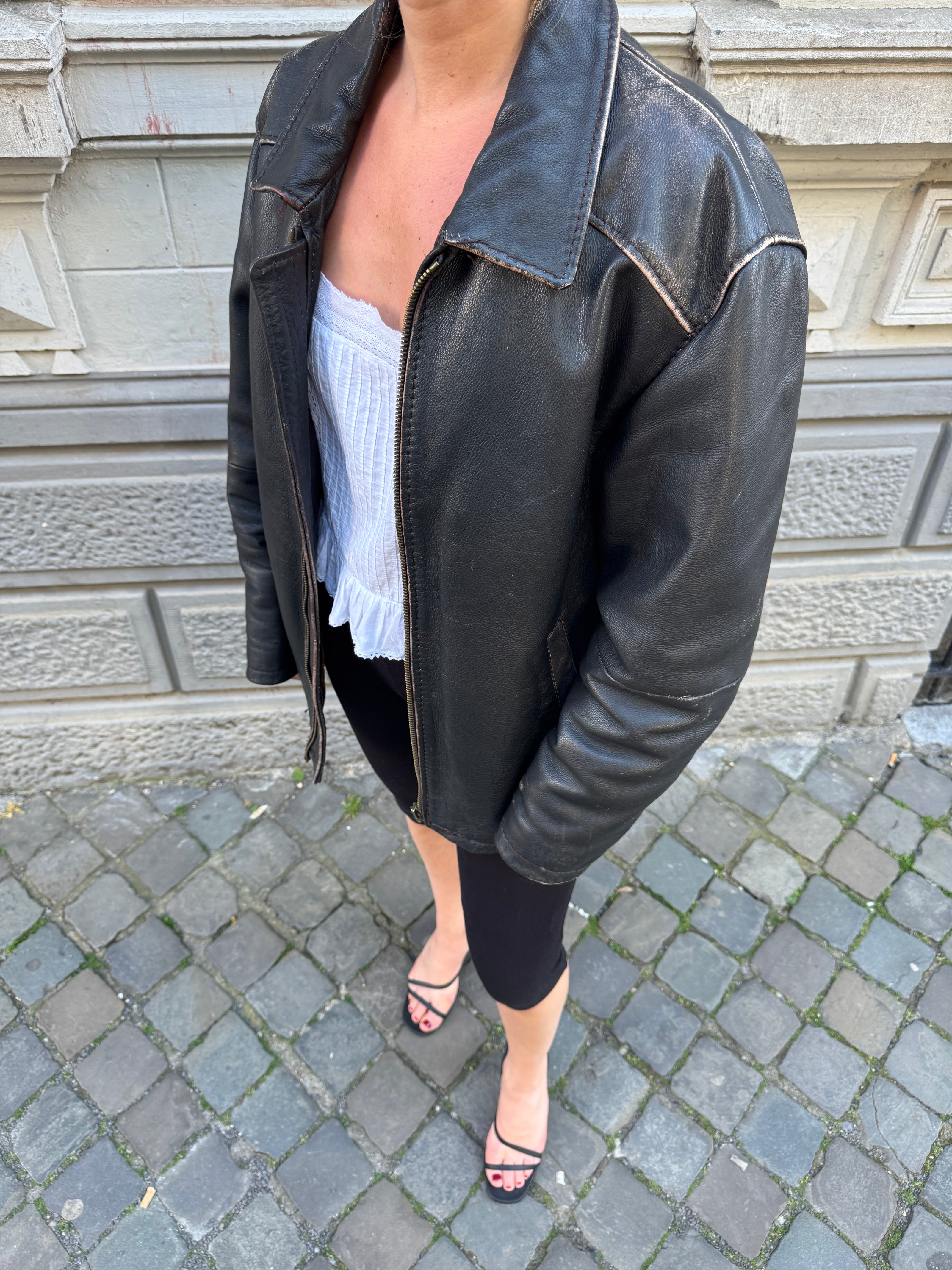 Camel Active Oversized Leather Jacket