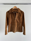 Short Brown/Beige Suede Jacket