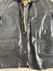 Redskins Black/Brown Buttoned Leather Jacket
