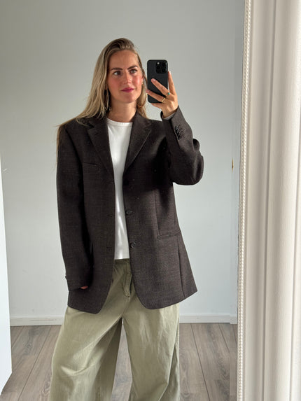 Brown / Black Oversized Blazer