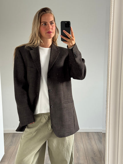 Brown / Black Oversized Blazer