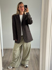 Brown / Black Oversized Blazer