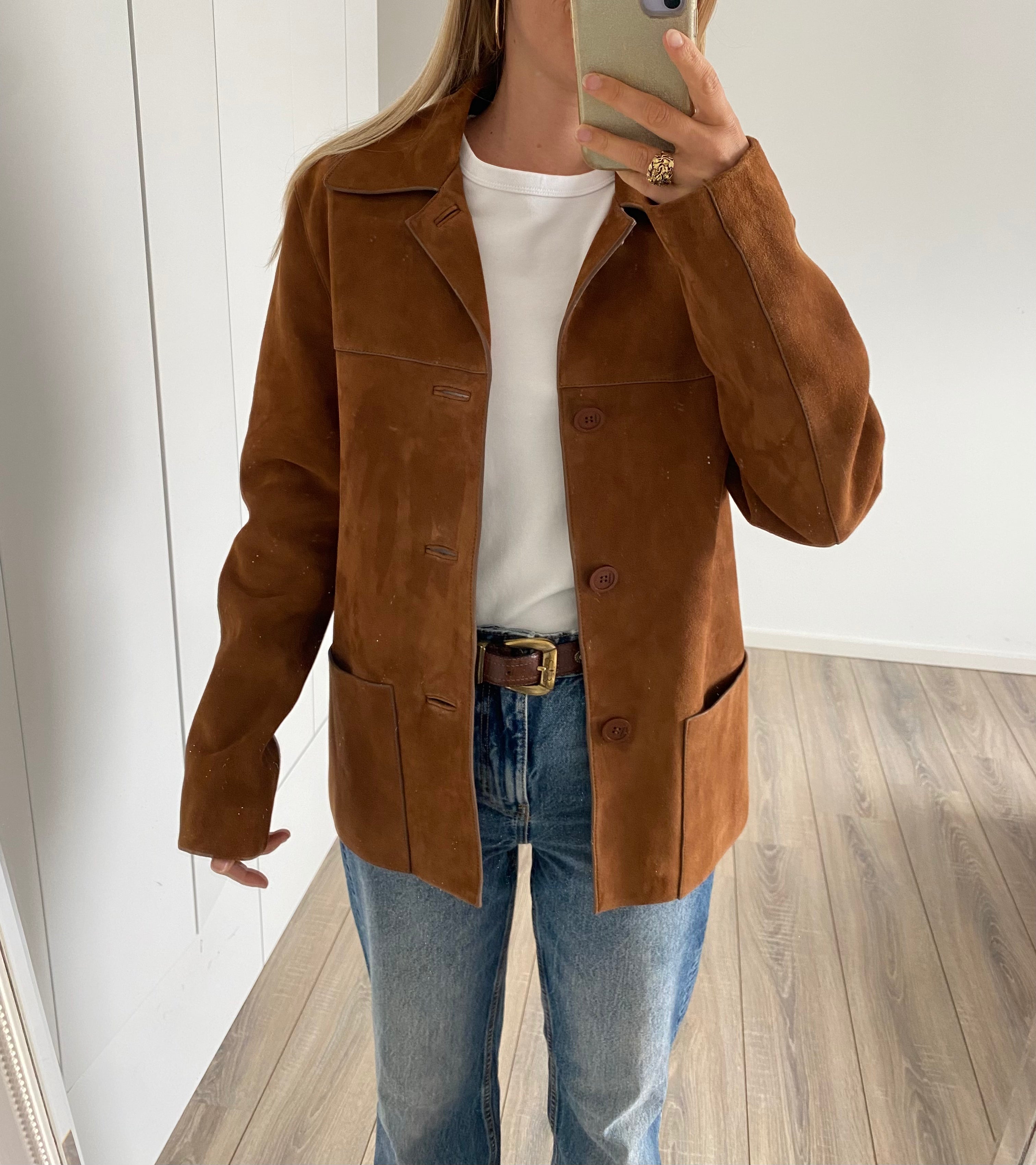 Sandro Camel Suede Jacket (NEW)
