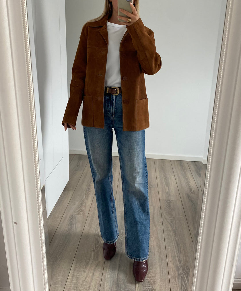 Sandro Camel Suede Jacket (NEW)