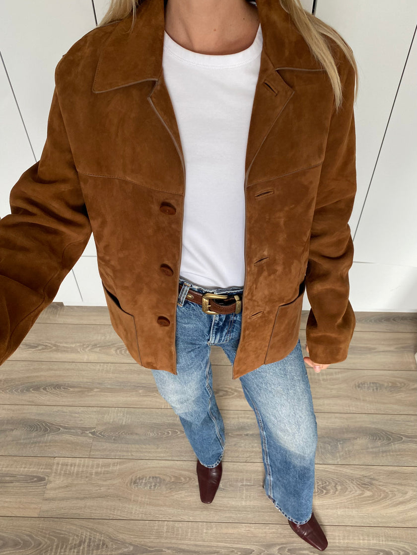 Sandro Camel Suede Jacket (NEW)
