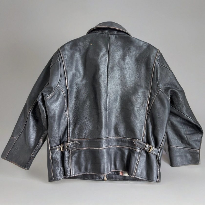 Oversized Worn Leather Jacket