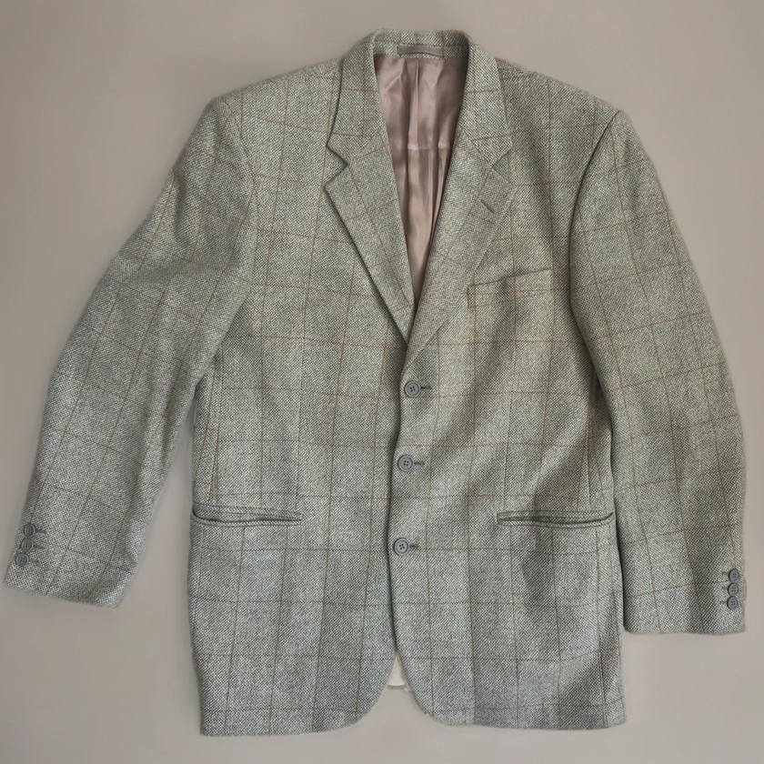 Khaki Checked Vintage Blazer