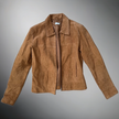 Beige Brown Suede Jacket