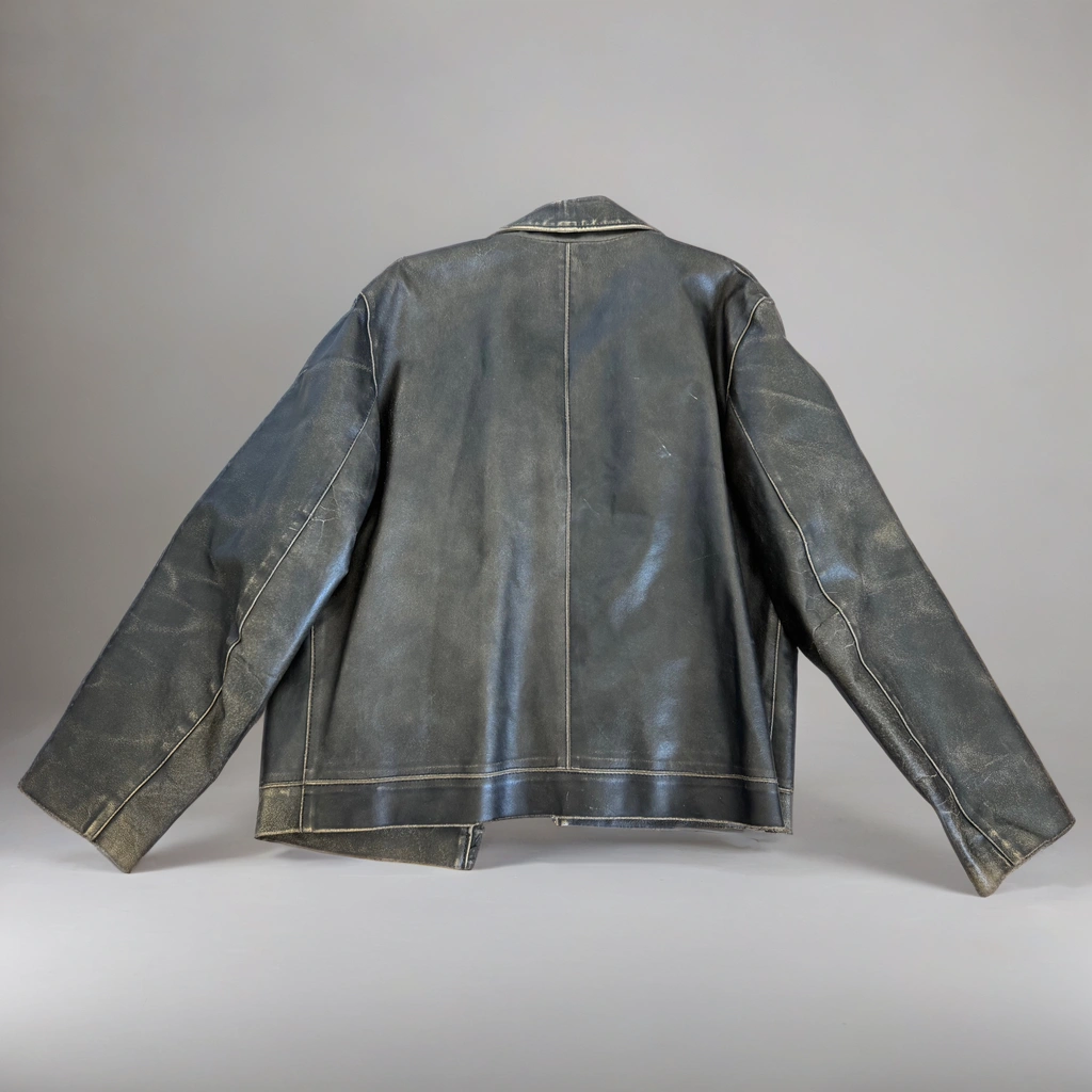Distressed/Worn Brown Leather Jacket