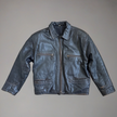 Oversized Black Leather Worn Jacket