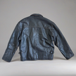 Oversized Black Leather Worn Jacket