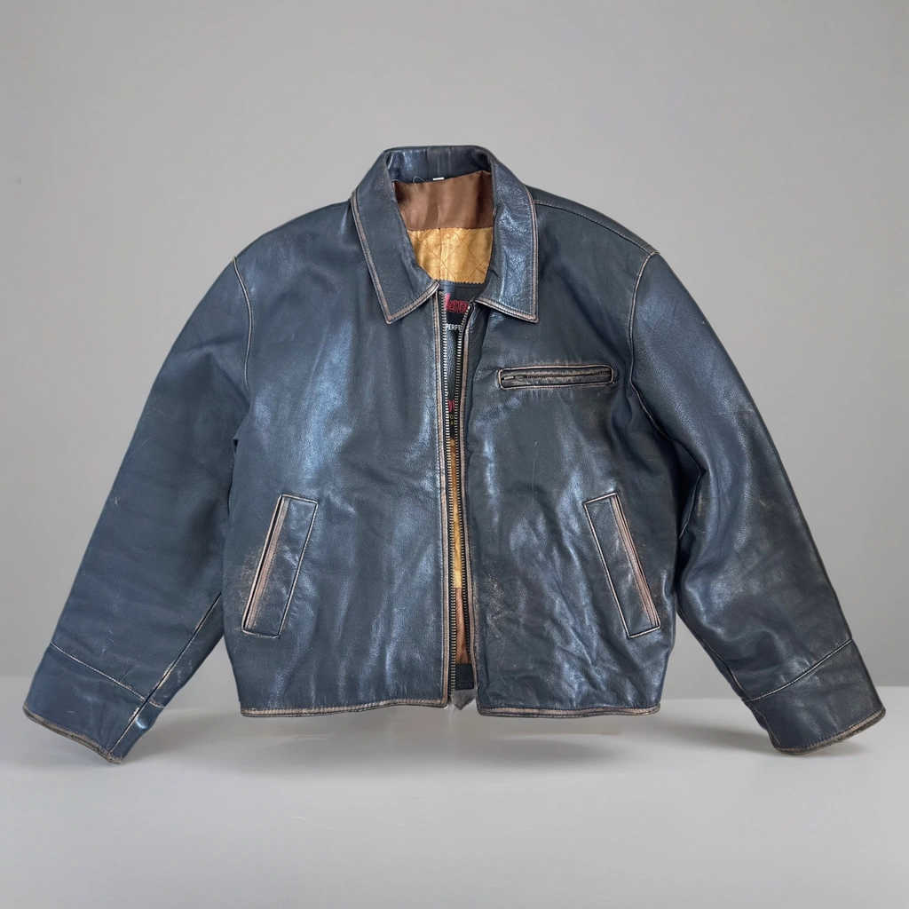 Bomboogie Worn Leather Moto Jacket