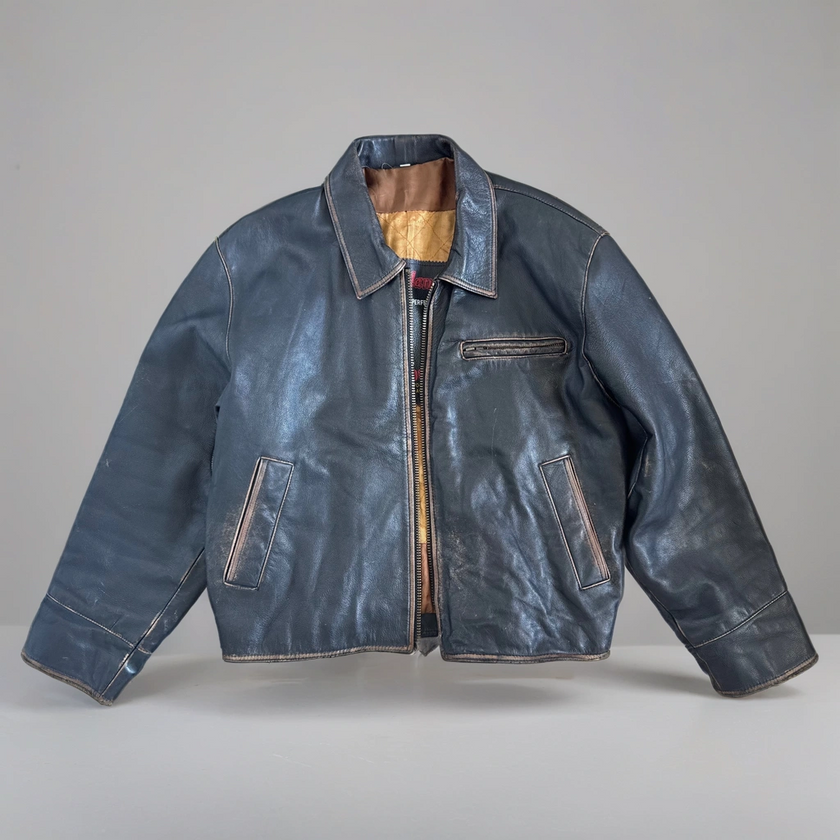 Bomboogie Worn Leather Moto Jacket