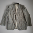 Beige Checked Oversized Blazer