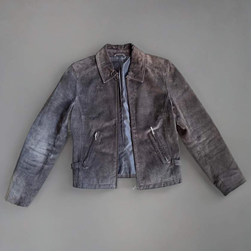 Short Dark Brown Suede Jacket