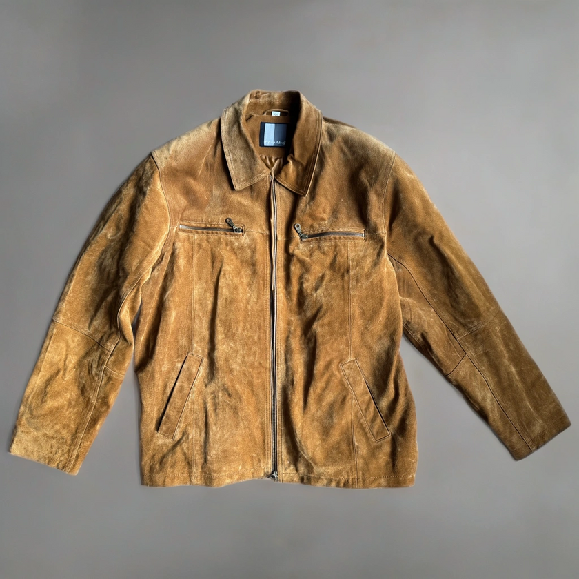 Camel Suede Oversized Jacket