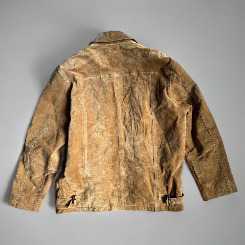 Camel Suede Oversized Jacket