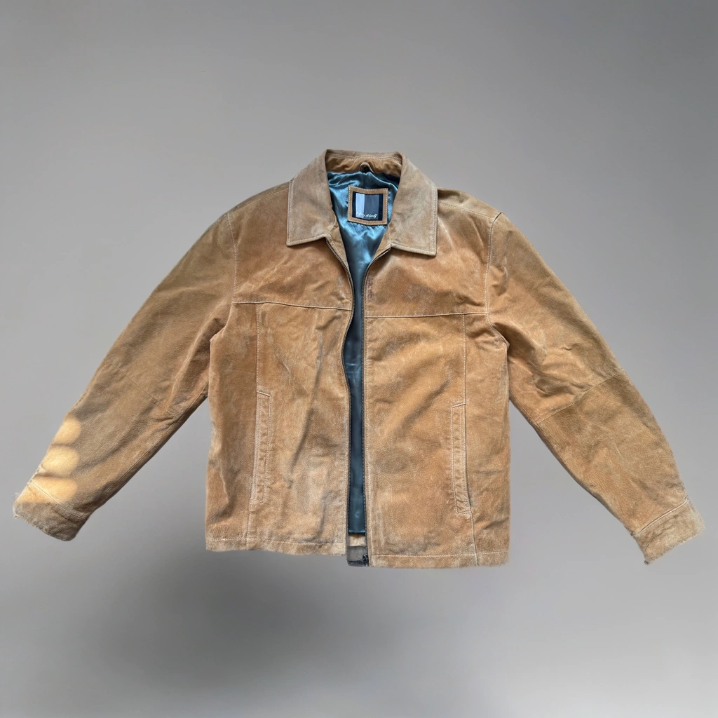 Beige Brown Camel Suede Vintage Jacket