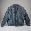90s Black Leather Vintage Bomber Jacket