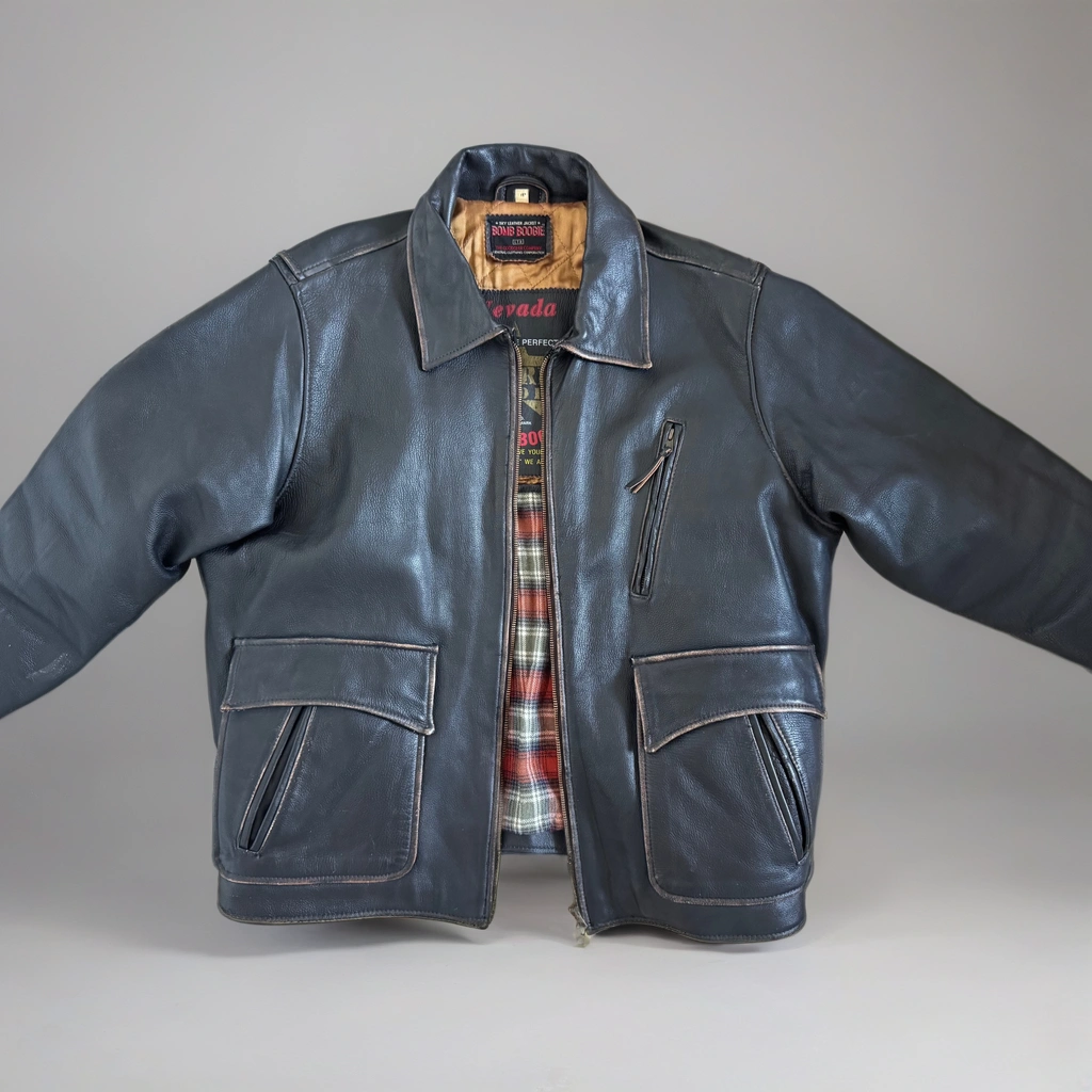 Oversized Worn Leather Jacket