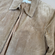 Fitted Beige Suede Vintage Jacket