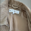 Fitted Beige Suede Vintage Jacket