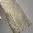 Fitted Short Beige Suede Vintage Jacket