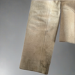 Fitted Short Beige Suede Vintage Jacket