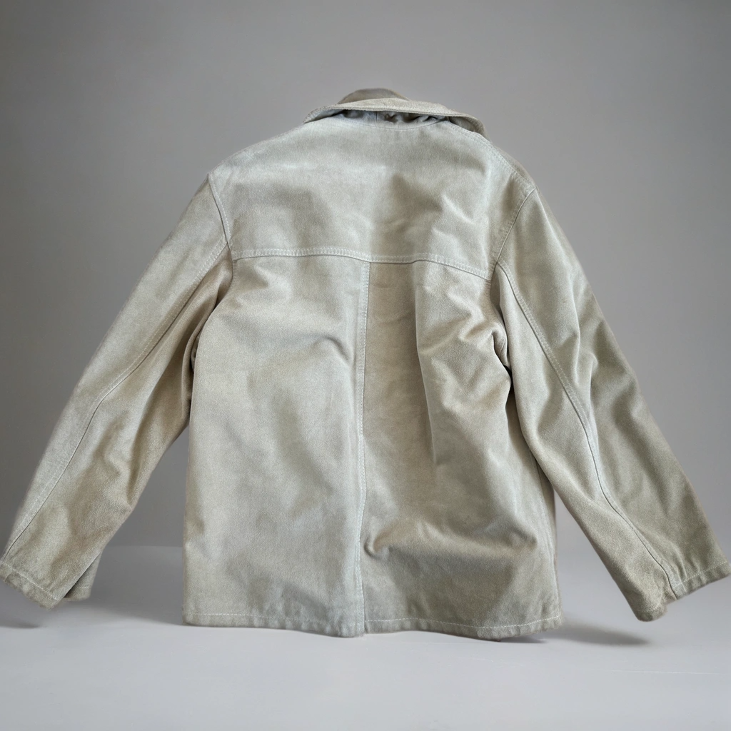 Light Beige Suede Bomberjacket
