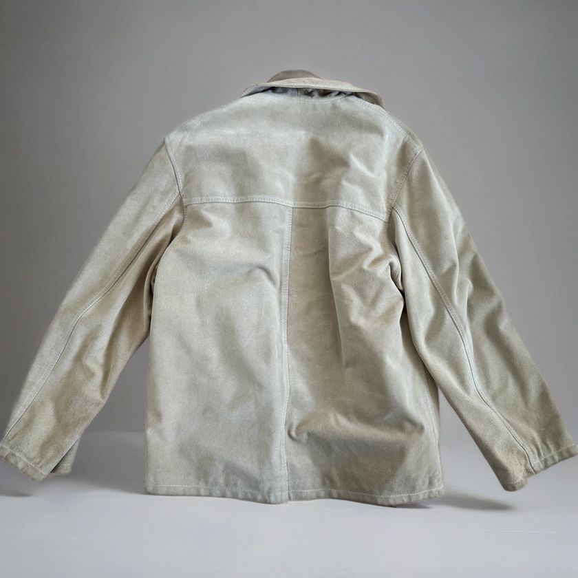 Light Beige Suede Bomberjacket