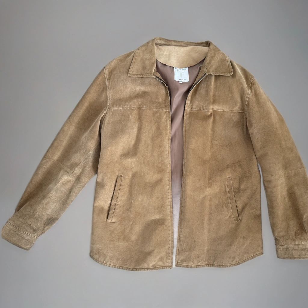 Vintage Super Oversized Beige Suede Jacket