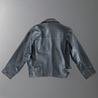 Worn / Distressed Black Oversized Leather Jacket