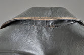 Worn / Distressed Black Oversized Leather Jacket