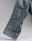 Worn / Distressed Black Oversized Leather Jacket