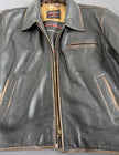 Worn / Distressed Black Oversized Leather Jacket