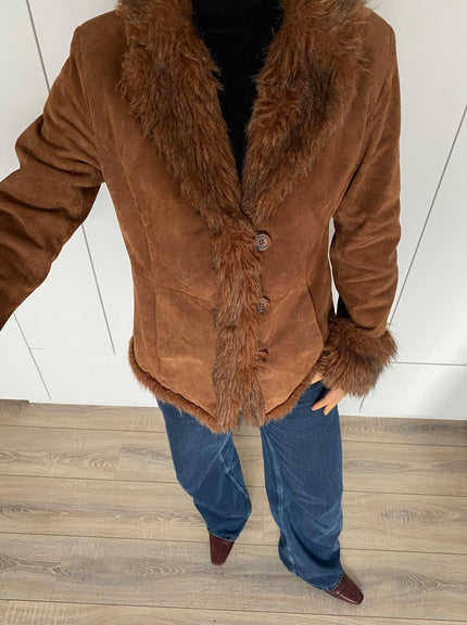 Penny Lane Suede Vintage Jacket Camel