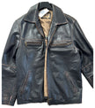 Oversized Distressed Leather Jacket