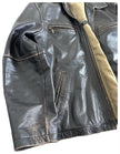 Oversized Distressed Leather Jacket